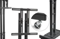 TV Stand W/ Locking Cabinet Fits Monitors 32”-65”, Collapsible W/ Carry Case – Black -Displays2go Shop mbtvkdbkcrt.ra6 preview