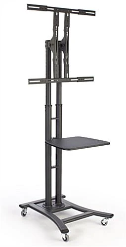Flat TV Stands w/ 19" Shelf, Fits Monitors 32-in to 70-in, Height-Adjustable – Black Flat TV Stands W/ 19" Shelf, Fits Monitors 32-in To 70-in, Height-Adjustable – Black -Displays2go Shop mbtvsbk2ss.ra1 preview
