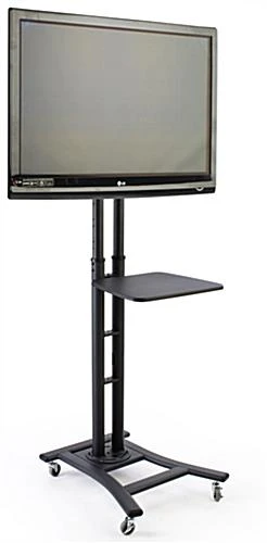 Flat TV Stands w/ 19" Shelf, Fits Monitors 32-in to 70-in, Height-Adjustable – Black Flat TV Stands W/ 19" Shelf, Fits Monitors 32-in To 70-in, Height-Adjustable – Black -Displays2go Shop mbtvsbk2ss.ra2 preview