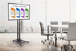 Black LED TV Stand Features 8 Height Adjustments And A Tilting Bracket 6 Black LED TV Stand Features 8 Height Adjustments And A Tilting Bracket -Displays2go Shop mbtvsbkbv2.ra3 preview