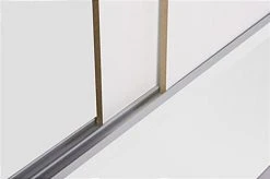 4’ Display Counter W/ White Finish, Adjustable Tempered Glass Shelf & Sliding Doors -Displays2go Shop mrchv4whkd.ra3 preview