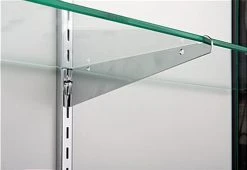 6ft Cash Wrap W/Display Case Front, Tempered Glass, Locking Drawers & Shelves - Black -Displays2go Shop mrclsc72bk.ra3 preview