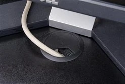 6ft Cash Wrap W/Display Case Front, Tempered Glass, Locking Drawers & Shelves - Black -Displays2go Shop mrclsc72bk.ra5 preview