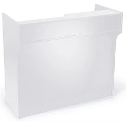 48" Cash Wrap W/ Adjustable Storage Shelves & Pull-out Drawer - White