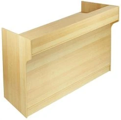 72" Cash Wrap W/ Adjustable Storage Shelves & Pull-out Drawer - Maple