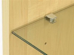 Counter Cases W/ Maple Finish & Adjustable Tempered Glass Shelves -Displays2go Shop mrcornerhm.ra3 preview