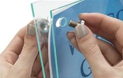 Workshop Series 8.5 X 11 Acrylic Sign Holder With Slant Back Design - Clear -Displays2go Shop npsign85.ra4 preview