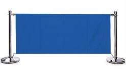 Café Barrier System W/ 15 Banners & 16 Stanchions - Blue
