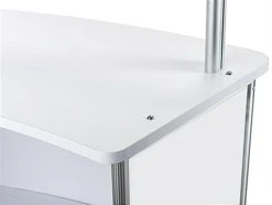 30"w Portable Counter W/ PET Sneeze Guard & Inner Shelf - White -Displays2go Shop pcsgw.ra5 preview