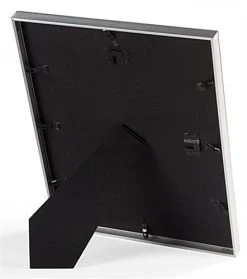 11 X 14 Picture Frame, Tabletop Or Wall, Matted To 8x10, White Mat, Aluminum - Silver -Displays2go Shop pfa10slv810.ra3 preview