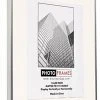 16 X 20 Poster Frame For Wall, Matted To 11 X 14, White Mat, 3/8" Profile - Silver