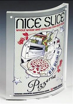 4 X 6 Magnetic Picture Frame For Tabletop, Curved Box - Clear Acrylic