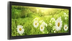 24 X 8 Panoramic Picture Frame For Wall Mount Use, 1-inch Profile - Black