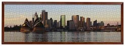 40 X 13.5 Panoramic Picture Frame For Wall, 1-inch Profile - Dark Brown Wood -Displays2go Shop pnfa40135w.ra2 preview