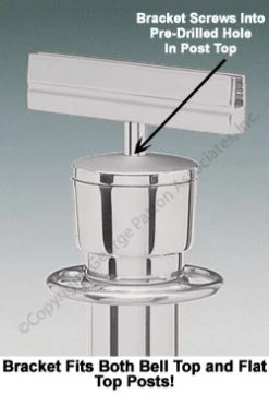 7 X 11 Sign Holder For Stanchions, Rotating - Chrome