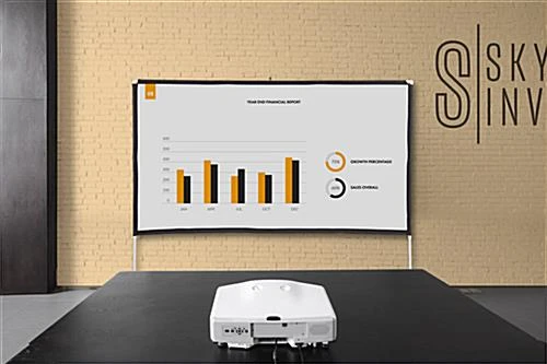 88 x 78 Projector Screen w/ Outdoor Stand & Ground Stakes, 100 in. Diagonal - White 88 X 78 Projector Screen W/ Outdoor Stand & Ground Stakes, 100 In. Diagonal - White -Displays2go Shop pps100in.ra6 preview