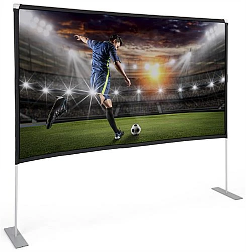 88 x 78 Projector Screen w/ Outdoor Stand & Ground Stakes, 100 in. Diagonal - White 88 X 78 Projector Screen W/ Outdoor Stand & Ground Stakes, 100 In. Diagonal - White -Displays2go Shop pps100in.rw preview