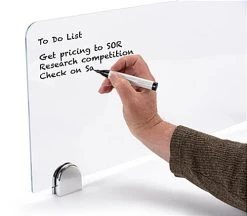 12 X 30 Divider Panel, Acrylic, Dry Erase, Permanent Mounting – Clear -Displays2go Shop privwb1230.ra2 preview