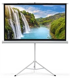 63 X 36 Projector Screen With Tripod Stand, 72-inch Retractable Screen - Black -Displays2go Shop prstri72.ra2 preview
