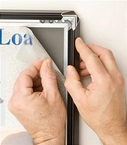 12 X 24 Poster Frame For Wall, Snap Open, 32mm Profile - Black -Displays2go Shop qcblk1824.ra2 preview