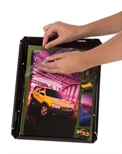 8.5 X 11 Sign Holder For Tabletop Or Wall Mount, Snap Open - Black -Displays2go Shop qcopt851bk.ra3 preview