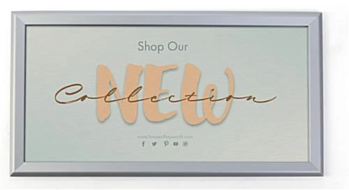 12 x 24 Poster Frame for Wall, Snap Open, 32mm Profile - Silver 12 X 24 Poster Frame For Wall, Snap Open, 32mm Profile - Silver -Displays2go Shop qcslv1224.rw preview