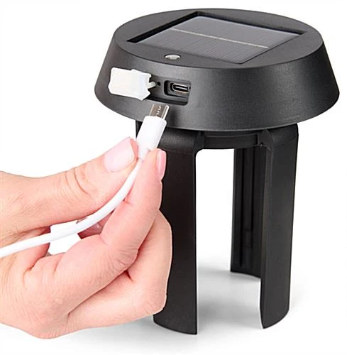 Stanchion Mount LED Light Topper, Solar or USB Charging, Low-Light Sensor, Set of 4 Stanchion Mount LED Light Topper, Solar Or USB Charging, Low-Light Sensor, Set Of 4 -Displays2go Shop qpsolt4.ra6 preview