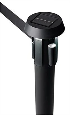 Stanchion Mount LED Light Topper, Solar Or USB Charging, Low-Light Sensor, Set Of 4