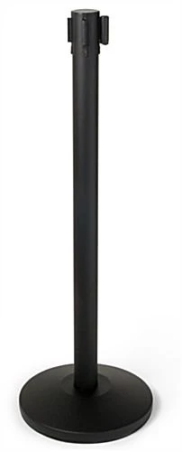 QueuePole.Economy 41.5" Black Stanchion Post w/ Red Belt - 1 Color Printing QueuePole.Economy 41.5" Black Stanchion Post W/ Red Belt - 1 Color Printing -Displays2go Shop rccblt1crd.ra2 preview