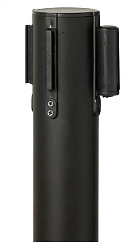 QueuePole.Economy 41.5" Black Stanchion Post w/ Red Belt - 1 Color Printing QueuePole.Economy 41.5" Black Stanchion Post W/ Red Belt - 1 Color Printing -Displays2go Shop rccblt1crd.ra5 preview