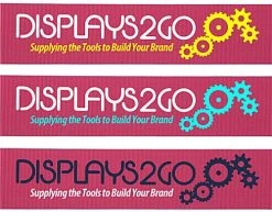 QueuePole.Economy 41.5" Black Stanchion Post W/ 6.5' Pink Belt - 2 Color Printing -Displays2go Shop rccblt2pnk.ra5 preview