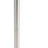 QueuePole 40" Stanchion Post With 9.5' Gray Retractable Belt - Silver