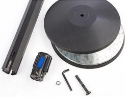 QueuePole Octagonal 40.25" Black Stanchion Post W/ 9.5' Blue Retractable Belt -Displays2go Shop rccoctbkbl.ra4 preview