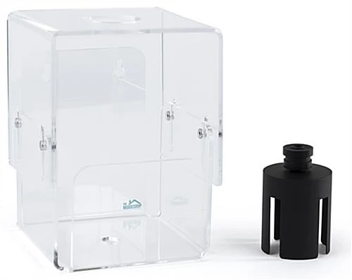 Stanchion Hand Sanitizer Topper, Height Adjustable Wipe Dispenser - Clear Stanchion Hand Sanitizer Topper, Height Adjustable Wipe Dispenser - Clear -Displays2go Shop rccplstwipe2.ra1 preview