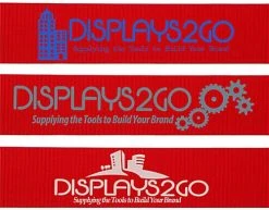 QueuePole.Economy 6.5' Stanchion Belt W/ 1 Color Custom Silkscreen Printing - Red -Displays2go Shop rccrb1crd.ra5 preview