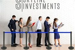 QueuePole.Value 36" Black Stanchion Post With 6.5' Blue Retractable Belt -Displays2go Shop rccvalueb.ra4 preview