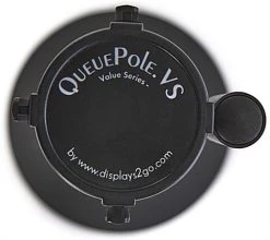 QueuePole.Value 36" Black Stanchion Post With 6.5' Blue Retractable Belt -Displays2go Shop rccvaluer.ra5 preview