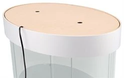 25" Glass Display Case W/ Top Lights, Wheels, Adjustable Shelves, Locking - Silver -Displays2go Shop rd209opsv.ra2 preview