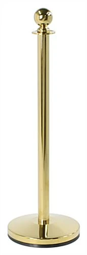 QueuePole 39.5" Brass Stanchion Post, Rope Not Included