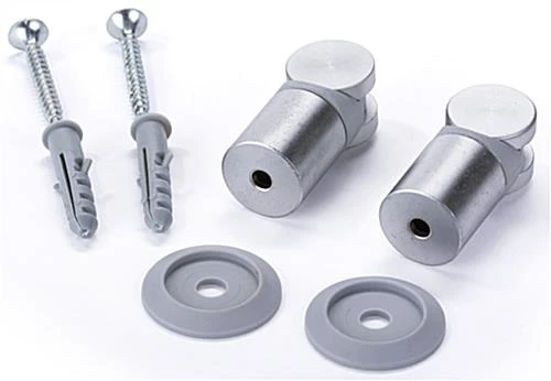 8.5 x 2.5 Wall Sign Holder with Acrylic Plates, Silver Standoffs - Clear 8.5 X 2.5 Wall Sign Holder With Acrylic Plates, Silver Standoffs - Clear -Displays2go Shop rso.ra6 preview