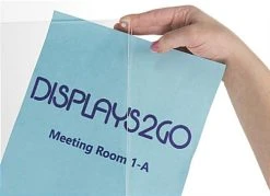 4 X 12 Wall Sign Holder With Acrylic Plates, Silver Standoffs - Clear -Displays2go Shop rso8511v.ra3 preview 1