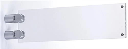 8.5 x 2.5 Wall Sign Holder with Acrylic Plates, Silver Standoffs - Clear 8.5 X 2.5 Wall Sign Holder With Acrylic Plates, Silver Standoffs - Clear -Displays2go Shop rso8525h.ra1 preview