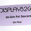 8.5 X 2.5 Wall Sign Holder With Acrylic Plates, Silver Standoffs - Clear
