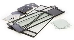 20" Display Case W/ LED Lights, Glass Shelves, Locking Hinged Door - Black -Displays2go Shop sctld2078.ra2 preview