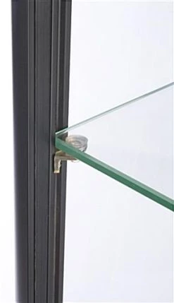 20" Display Case W/ LED Lights, Glass Shelves, Locking Hinged Door - Black -Displays2go Shop sctld2078.ra3 preview