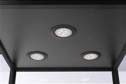 20" Display Case W/ LED Lights, Glass Shelves, Locking Hinged Door - Black -Displays2go Shop sctld2078.ra4 preview