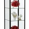 18" DIY Display Case, Adjustable Shelves & Locking Hinged Door, Unassembled - Black