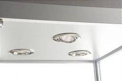 24" Display Case W/ LED Lights, Adjustable Shelves, Locking Hinged Door - Silver 4 24" Display Case W/ LED Lights, Adjustable Shelves, Locking Hinged Door - Silver -Displays2go Shop sctwrld2s.ra4 preview