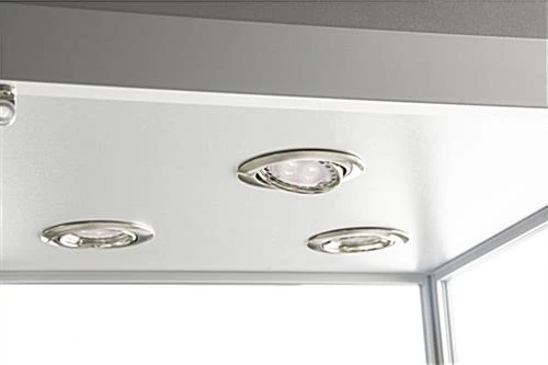 24" Display Case w/ LED Lights, Adjustable Shelves, Locking Hinged Door - Silver 24" Display Case W/ LED Lights, Adjustable Shelves, Locking Hinged Door - Silver -Displays2go Shop sctwrld2s.ra4 preview