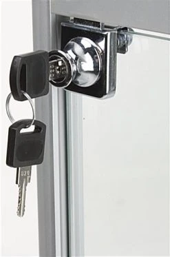 24" Display Case W/ LED Lights, Adjustable Shelves, Locking Hinged Door - Silver 6 24" Display Case W/ LED Lights, Adjustable Shelves, Locking Hinged Door - Silver -Displays2go Shop sctwrld2s.ra6 preview